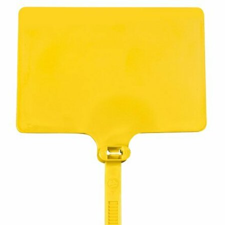 BSC PREFERRED 9'' 120# Yellow Identification Cable Ties, 100PK S-16556Y